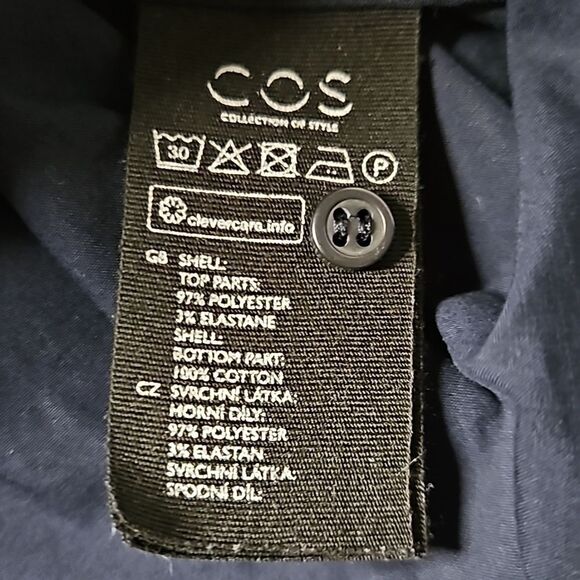 COS Navy & White Oversized Striped Shift dress Small - Picture 15 of 16